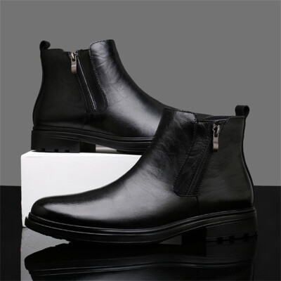 Chelsea Ankle Boots for Men Genuine Leather Oxford Casual  display picture 3