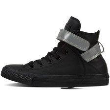 Taglia UK 4 WOMEN'S Converse All Star in pelle ad ALTA TOP NERO ARGENTO Scarpe da Ginnastica Stivali | Acquisti Online su eBay