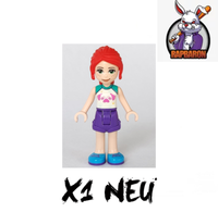 Lego® Friends ● Mia Dark Purple Shorts ● Pug Tshirt ● Minifigur ● Frnd431 ● Neu