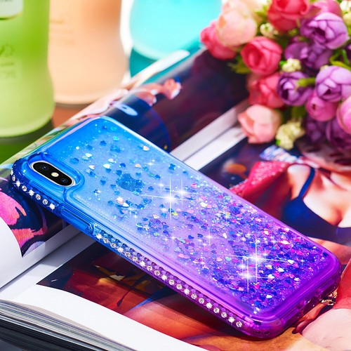 For iPhone X/XS/XS MAX Bling Sparkly Flowing Liquid Floating Soft TPU Girls Case - Picture 19 of 25