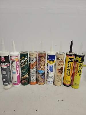 Set of different purpose acrylic etc adhesive sealants
