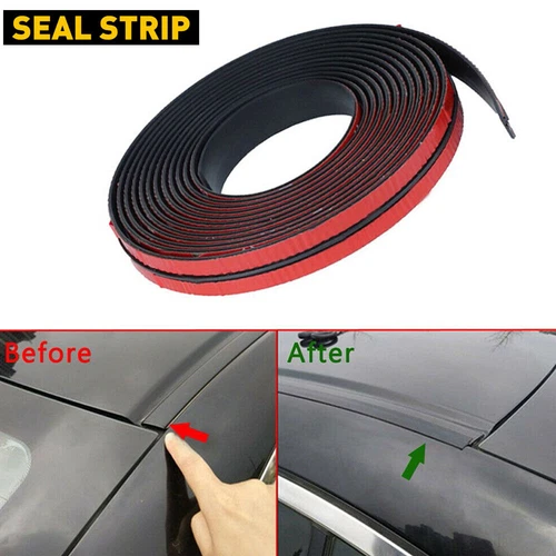 T-shape Car Windshield Panel Rear Window Edge Rubber Black Protection Seal Strip