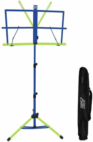 Audio2000'S 4449 Portable 60" Tall Music Stand Adjustable Folding Blue/Green-N,O