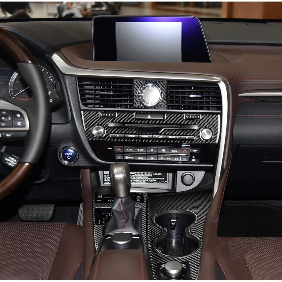 Kits completos de cubierta interior de fibra de carbono real de 20 piezas para Lexus RX350 450h 16-19 Foto 2 de 4