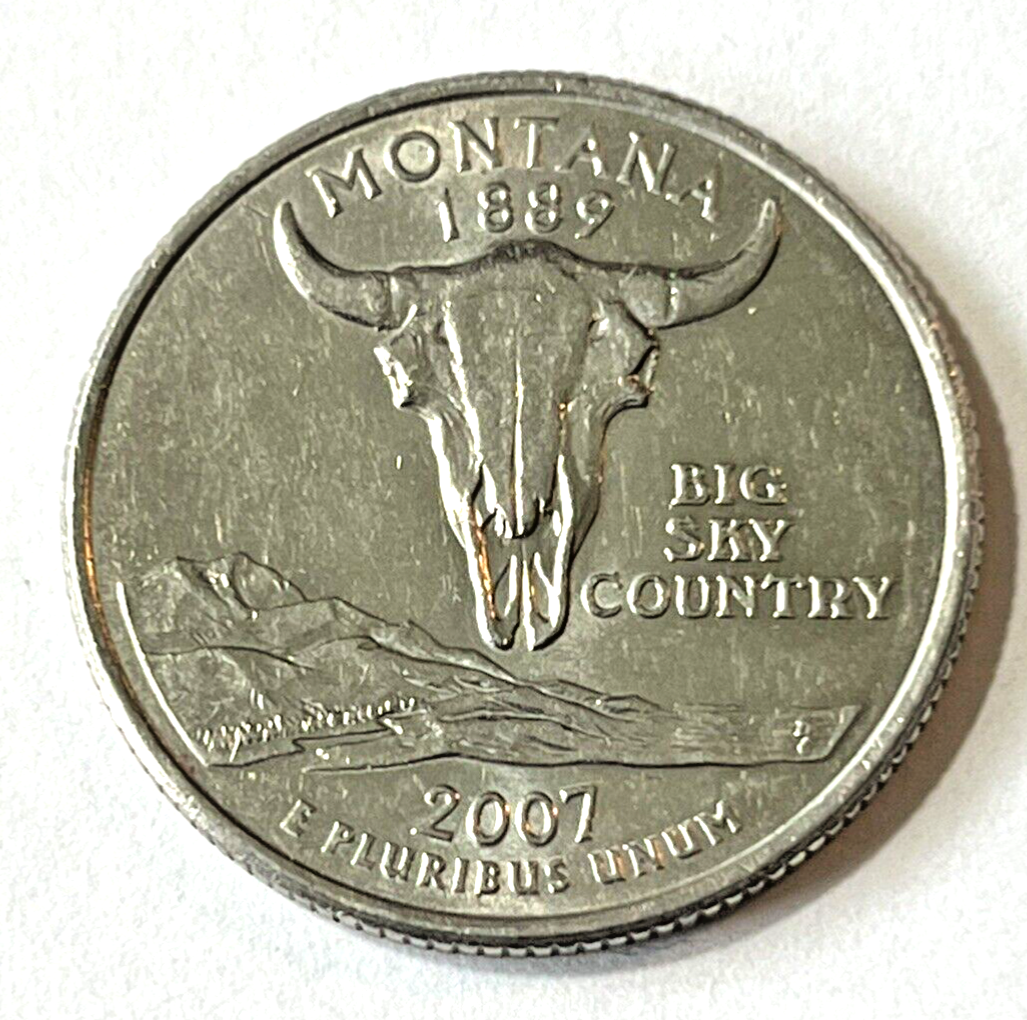 2007 D US State Quarter Coin 25 cents Montana Big Sky