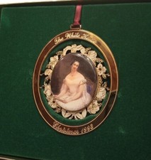 GOLD PLATED White House Historical Assoc Christmas 1993 Julia Tyler NEW IN BOX