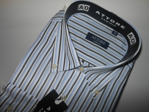 Camicia classica uomo Attore manica lunga collo Button down art 097 - Foto 8 di 11