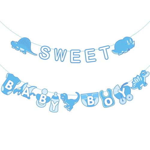 Baby Boy Banner Horses Garland Hanging Decor Party Supplies Baby Shower