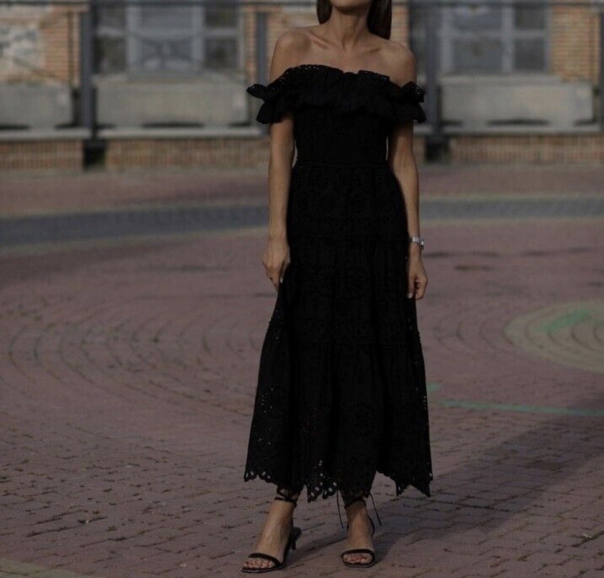 ZARA NWT WOMAN EMBROIDERED MIDI DRESS BLACK | 2795/019 | eBay