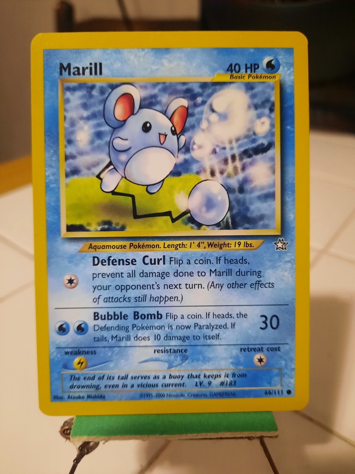 Marill 66/111 Neo Genesis Pokemon Card NM Vintage TCG 