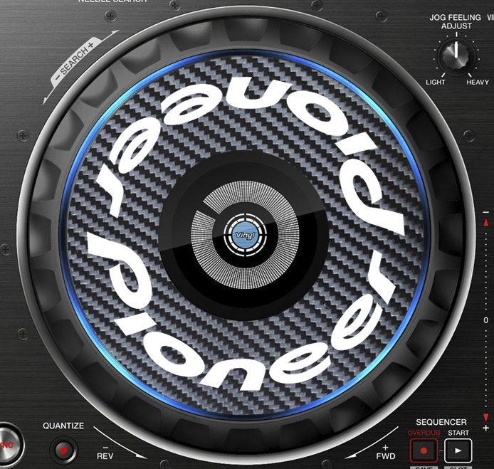 PIONEER CARBON FIBRE DDJ-RZX DDJ RZX JOG / SLIPMAT GRAPHICS