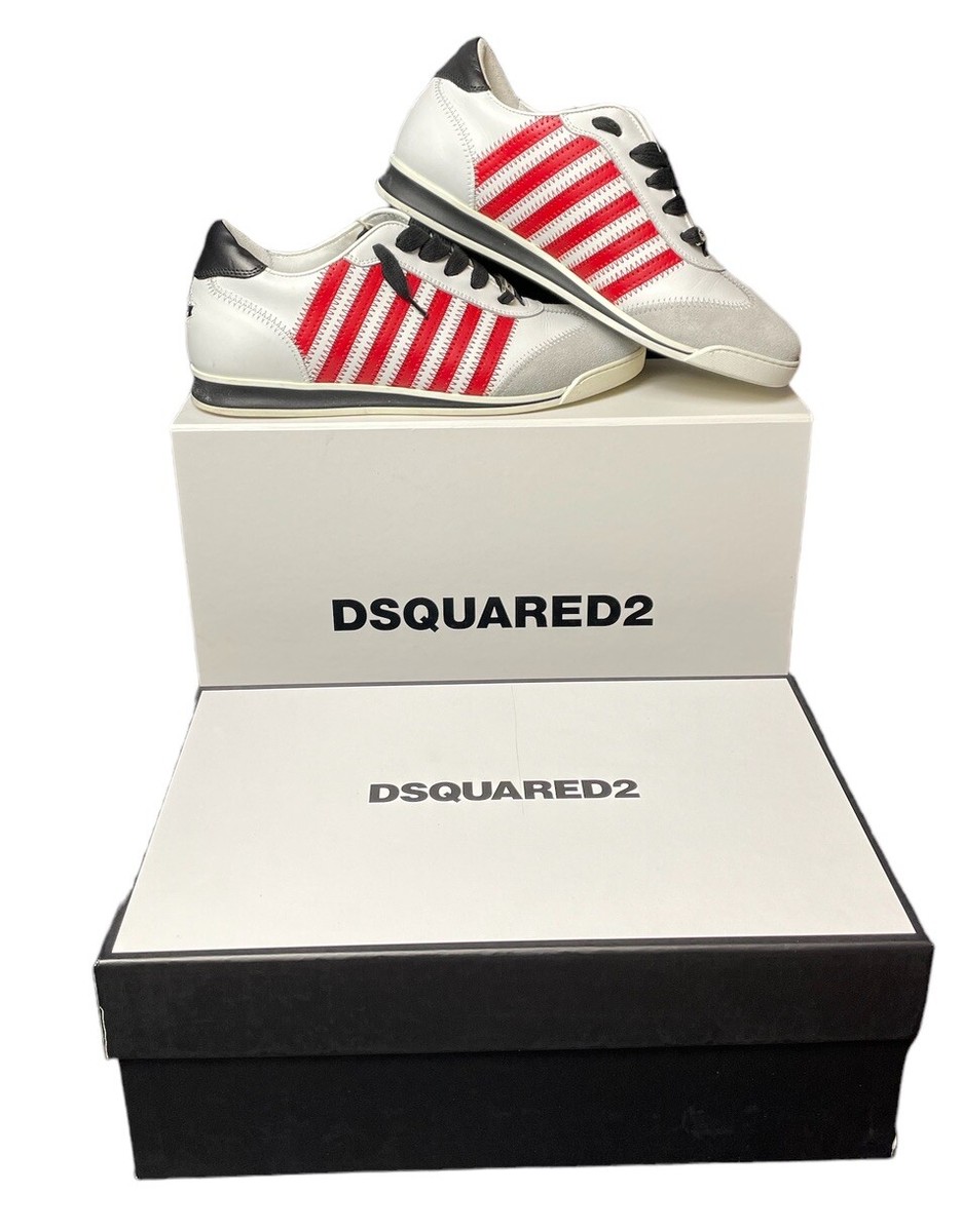 Dsquared2 Red And White Running Shoes Sneakers Italy Size 40, US 