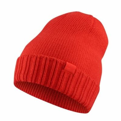 Nike Unisex Sportswear Honeycomb Knit Ribbed Cuff Beanie - Habanero Red