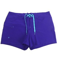 Athleta Women's Purple Blue Accents Size 12 34W Clearwater UPF Board Shorts
