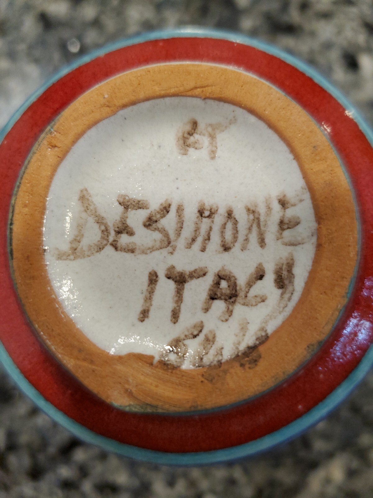 Simone Desimone Hand Painted De Simone 64 Italian Art Pottery Mug Desimone MCM Cup ...