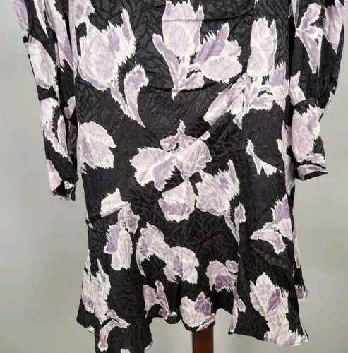 NWT Rebecca Taylor Silk Blend Ikat Blossom Floral Print Dress (12) #0046 - Picture 6 of 15