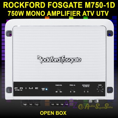 ROCKFORD FOSGATE M750-1D CLASS-D 750 WATTS ATV UTV MONO SUBWOOFER AMPLIFIER NEW!