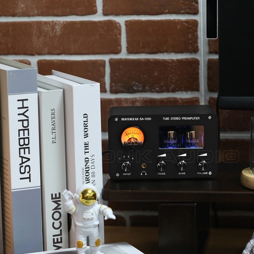 HiFi Vacuum Tube Preamp Stereo 4-way Audio Switcher Box Desktop Headphone Amp - Picture 8 of 9