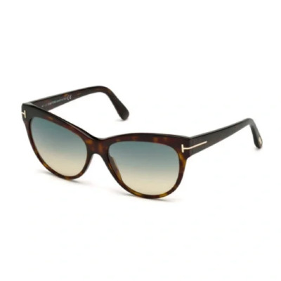 Tom Ford Lily Dark Havana Gradient Cat Eye Sunglasses
