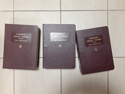 lot of 3 Current Legal Forms with Tax Analysis Rabkin and Johnson, vol 3, 8, 8A