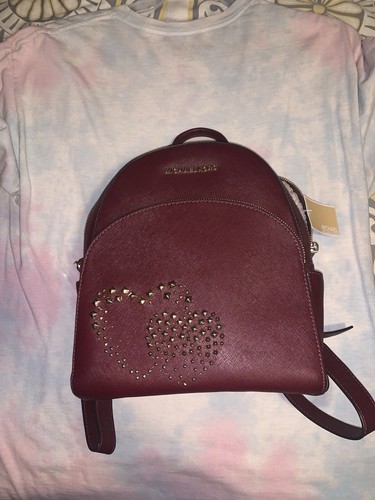 Authentic Michael Kors Medium Abbey Backpack Heart Studded New With Tags - Picture 2 of 16