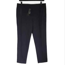 NWT Talbots Signature Pants Black Faux Leather Pockets 10P