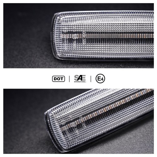 2x Front Amber LED Side Marker Lights For 1989-1998 Nissan 180SX JDM Spec Smoked - Foto 7 di 12