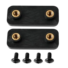 2PCS- Rear Door Nylon Mounting Plates #64658 w/Screws for Truck Cap Leer XL/X...