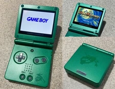 Nintendo Game Boy Advance GBA SP System IPS LCD Backlit Pokemon GREEN RAYQUAZA