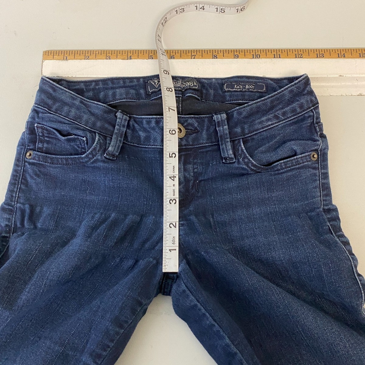 Jean Femme Guess Kate Coupe Cheville - Neuf Avec étiquettes - Détail 138