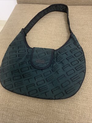 ETRO Profumi Handbag Canvas Monogram Etro Green Made In Italy 