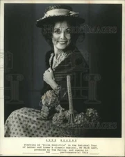 1977 Press Photo Anne Rogers as Eliza Doolittle in My Fair Lady - mjc03737