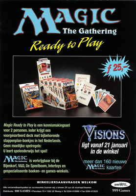 1997 Magic The Gathering VISIONS, A4 Vintage Print Ad/Poster, 100