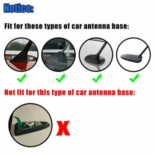 Gloss Black Universal Shark Fin Roof Car Antenna Radio FM&AM Antena Radio Screw - Bild 3 von 10