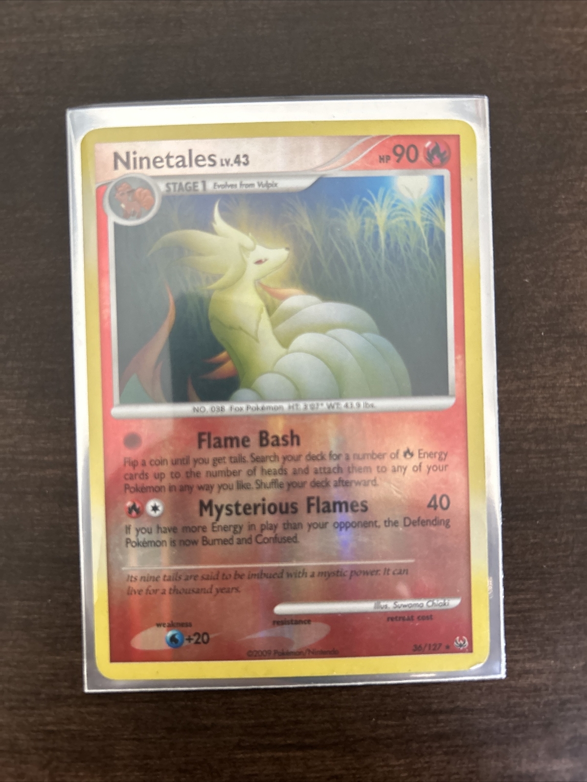 Ninetales 36/127 Reverse Holo Rare Platinum Pokemon Card LP