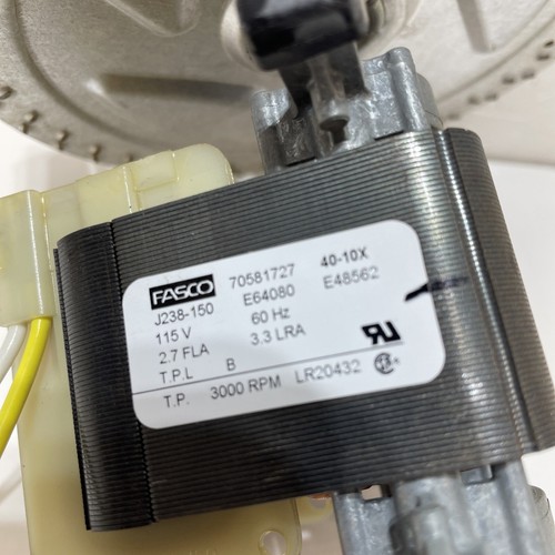 Fasco Draft Inducer Blower Motor J238150, 70581727 , 115V, 3,000 RPM