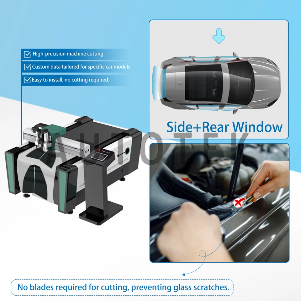 PreCut All Sides Window Film Any Tint Shade % For Ford Fiesta Sedan 2011-2019 - Image 4 of 4