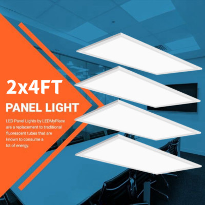 4x2FT LED Flat Panel Troffer Light 75W 7800LM Drop Ceiling Light 5000k,ETL,4Pack