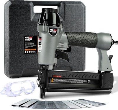 NEU Master Pneumatic Brad Nailer, 2 in 1 Nail Gun Staple Gun Fires 18 Gauge 2 In