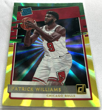 2020-21 Donruss Basketball Patrick Williams Chicago Bulls Green Yellow Laser RC