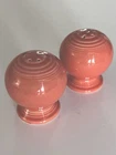 Fiesta Ball Salt Pepper Shaker Set Persimmon Coral Round Homer Laughlin Vintage