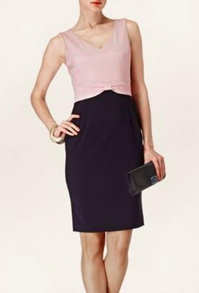 Women Phase Eight Dress Pink Polyester 40 #CCHC