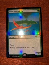 MTG: Birds of Paradise FOIL #176, NM Mark Poole Secret Lair Chase Creature Card!