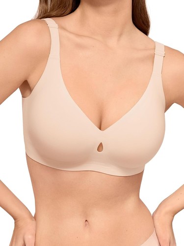 Women No Underwire Wireless Bras - Seamless Push Up Full Coverage Everyday Bra