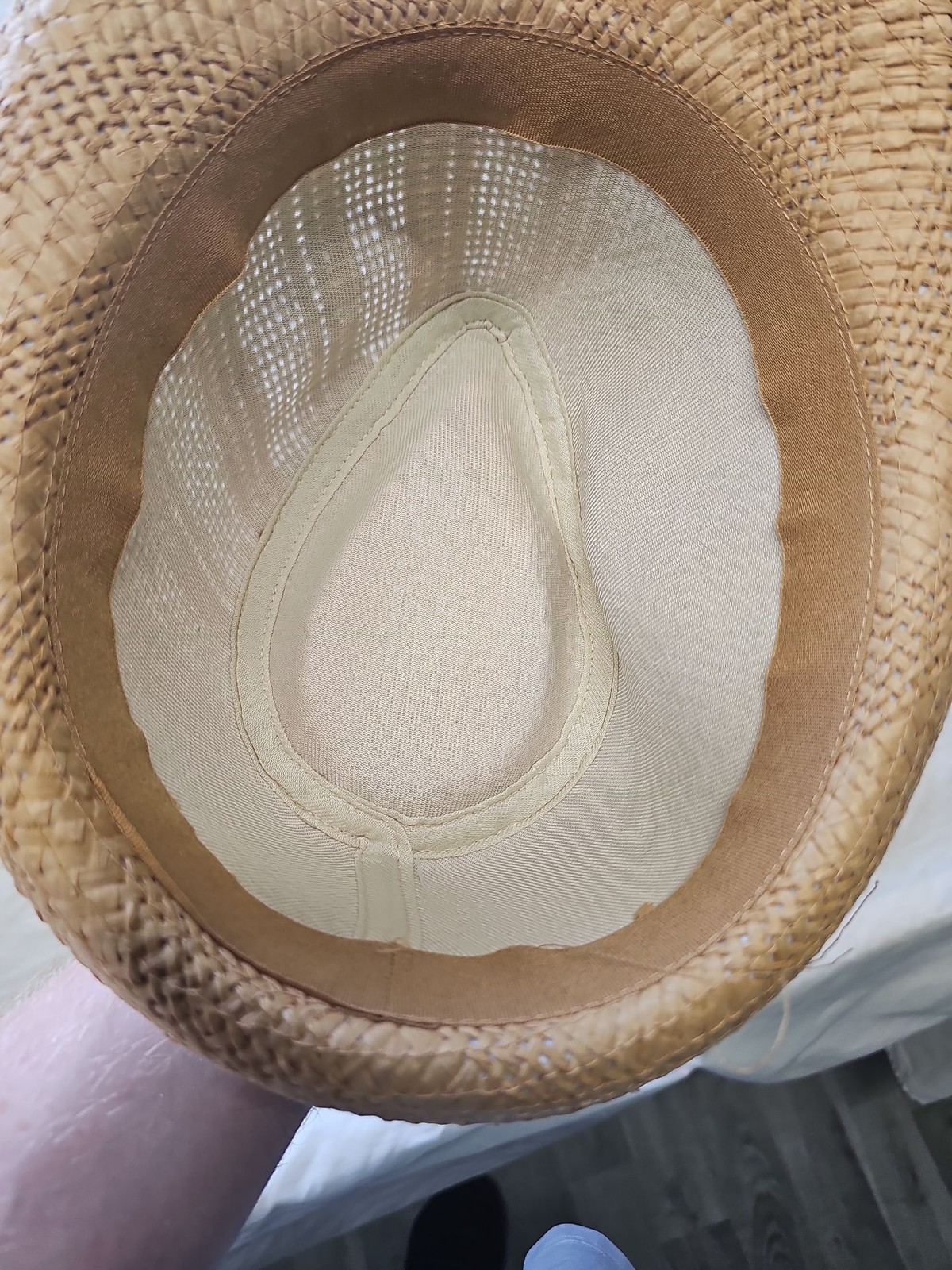 Classic Straw Fedora Summer Hat with Interior Lining 832 image 2
