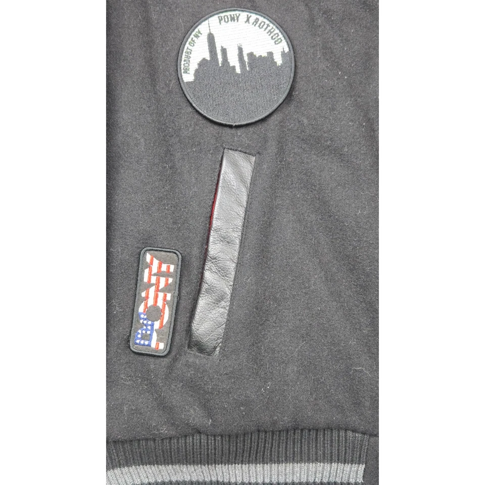 PONY x Rothco 校队夹克背面羊毛皮革袖布贴迷彩衬里 L 2014 — 第 3/4 张图片