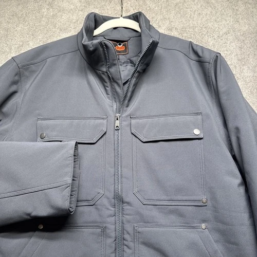 CornerStone Men's Gray Insulated Work Jacket L Quilted Lined Canvas CSJ75 - product listing photo