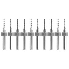 Brocas de carburo sólido de 10 piezas de 1,35 mm (0,0531") PCB taladros de carburo de precisión CNC