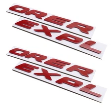 16pc Red Door-Rocker Insert Letters with Adhesive Back Fits 20-26 Explorer ALL