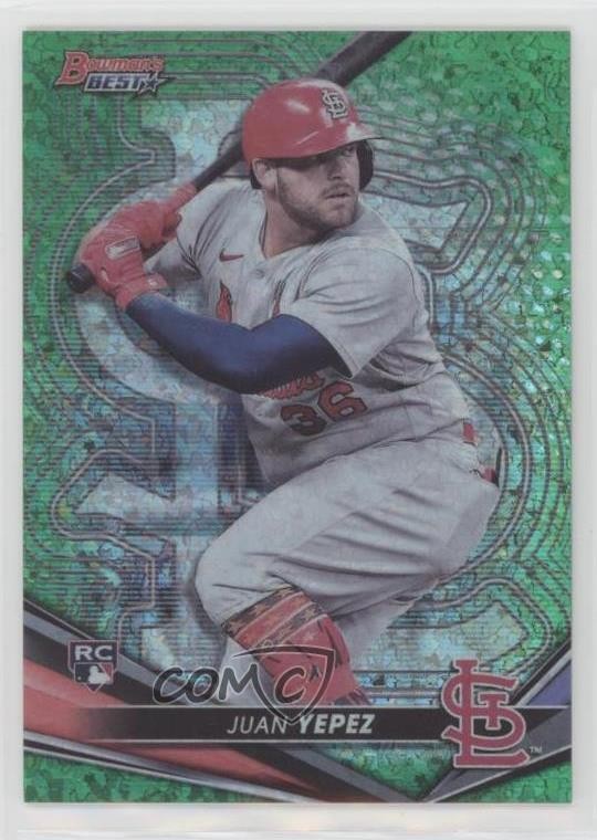 2022 Bowman's Best Green Mini-Diamond Refractor 16/99 Juan Yepez Rookie RC 6fs